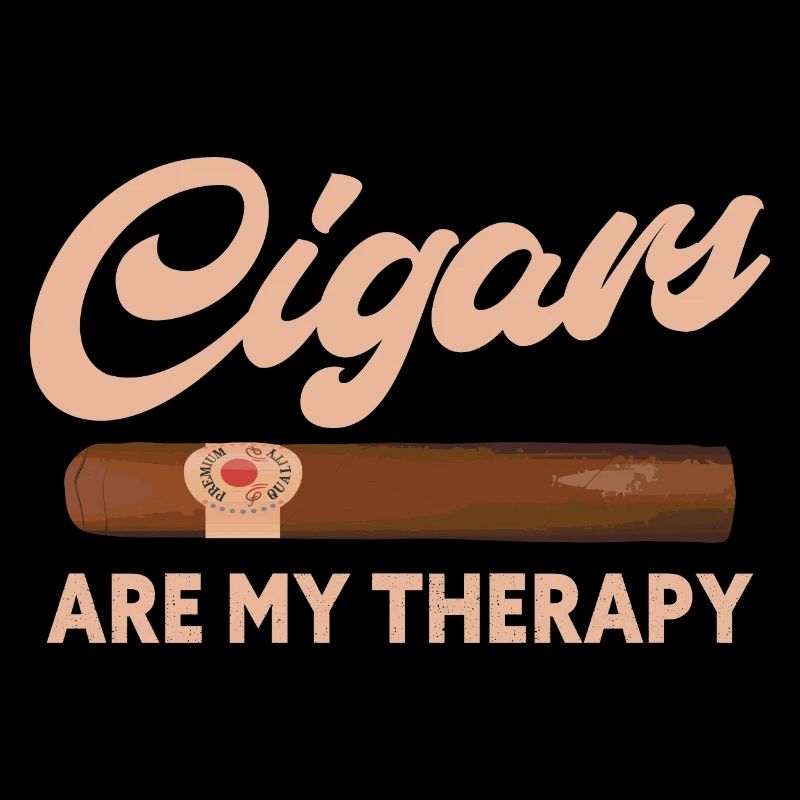 Cigars Are My Therapy Funng Cigar Smoker
