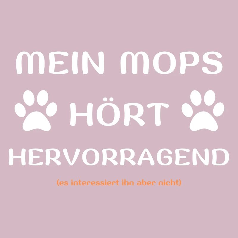 mein mops hört hunde spruch geschenk idee