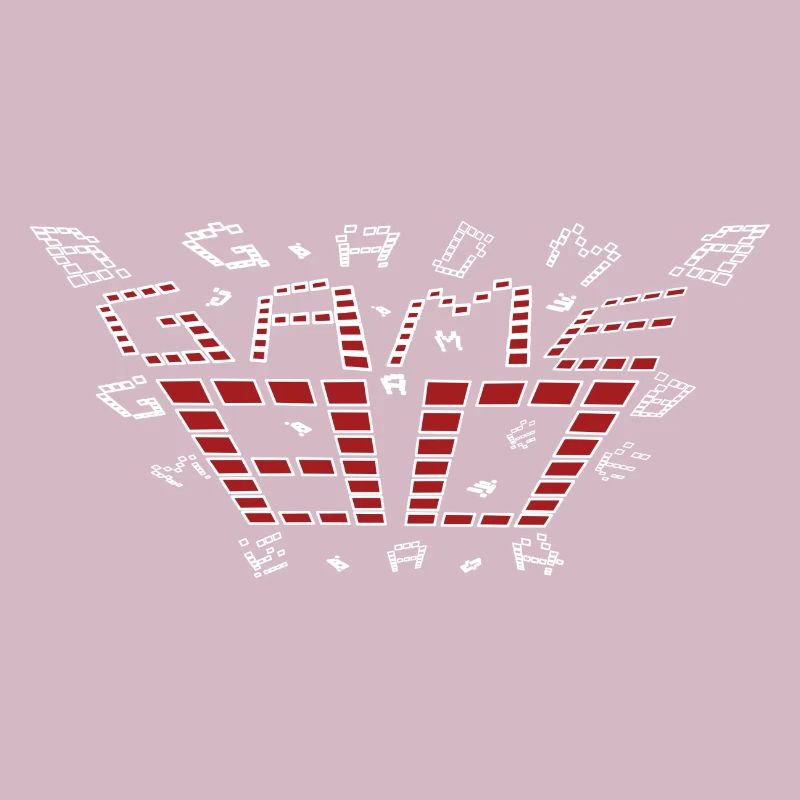 Game 80s design red white