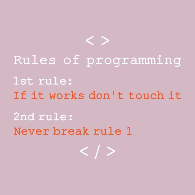 Regeln der Programmierung