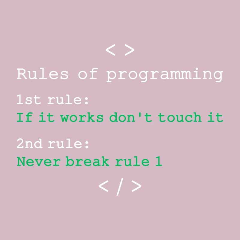 Regeln der Programmierung