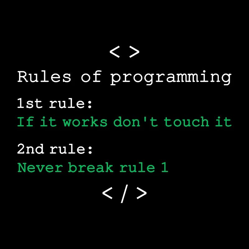Regeln der Programmierung
