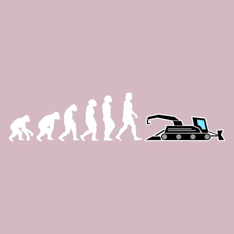 dameuse évolution grue véhicule pente neige