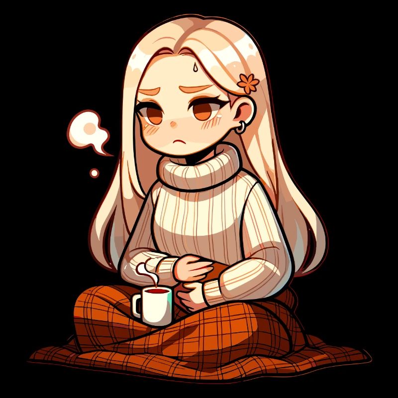 Gemütlicher Herbsttag mit Tee und Strickpullover