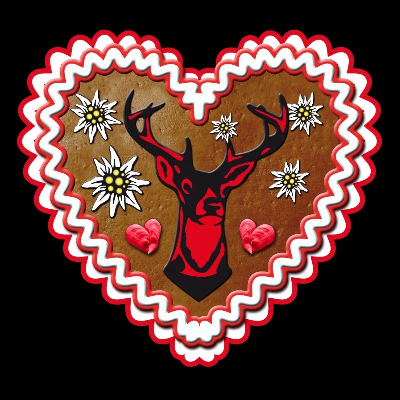 Lebkuchenherz stolzer Hirsch - Love Herz