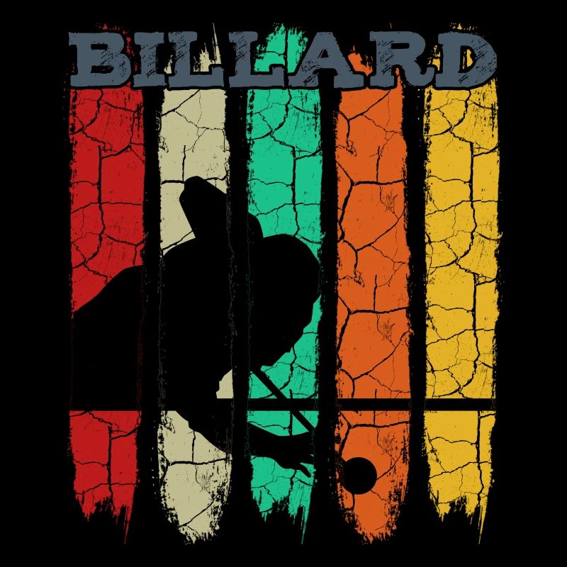 Vintage Retro Billard Silhouette | Pool Geschenk