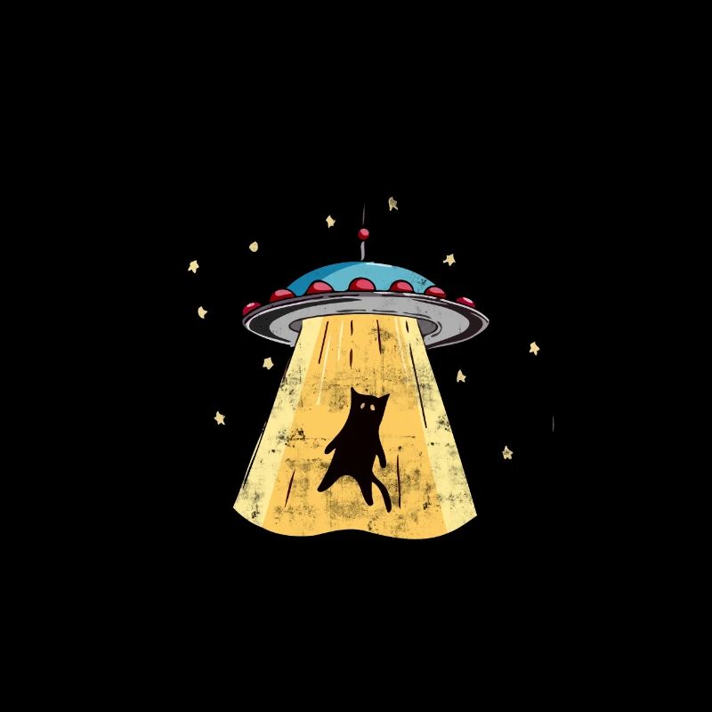 Alien UFO Katze Kätzchen Geschenk Katzenlady