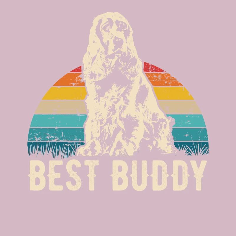 English Cocker Spaniel retro gift shirt