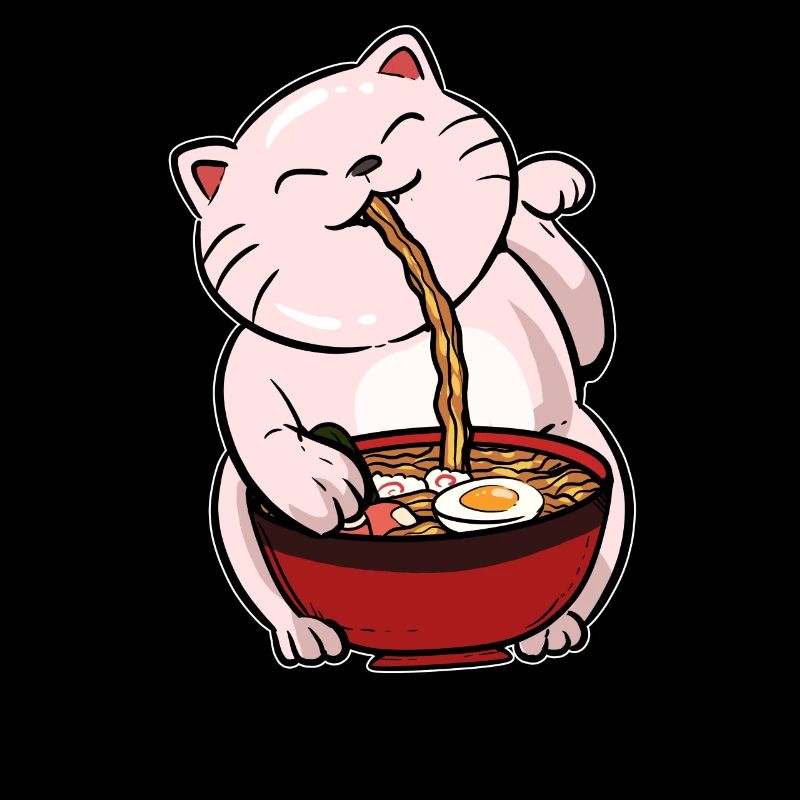 Chat ramen kawaii