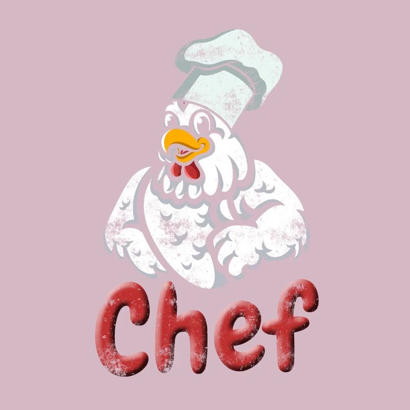Chef Huhn Kochen Küche Backen Geschenk