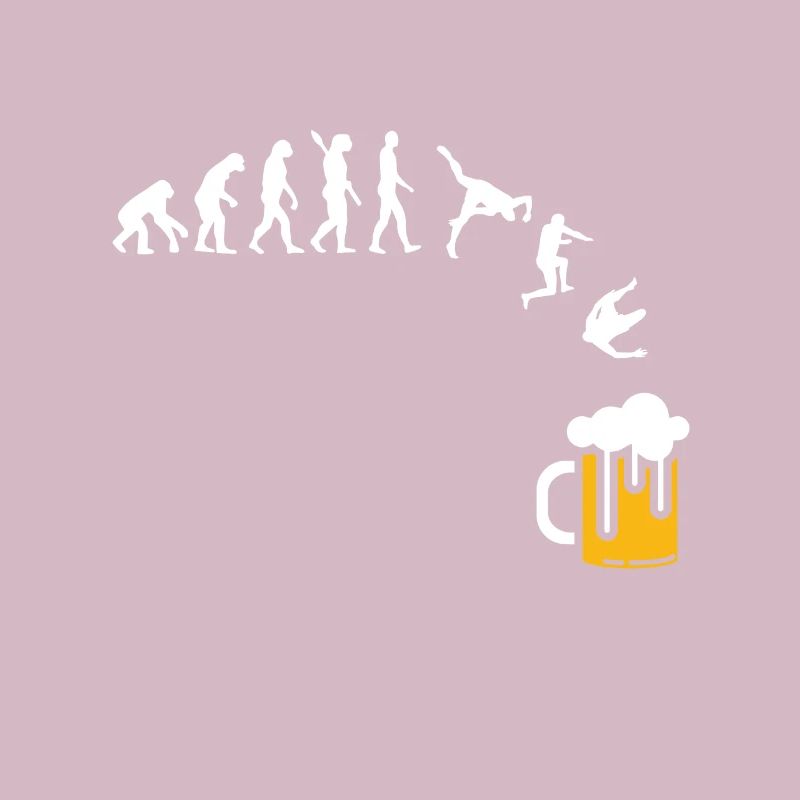 Bier / Bierglas - Evolution des Menschen / Darwin