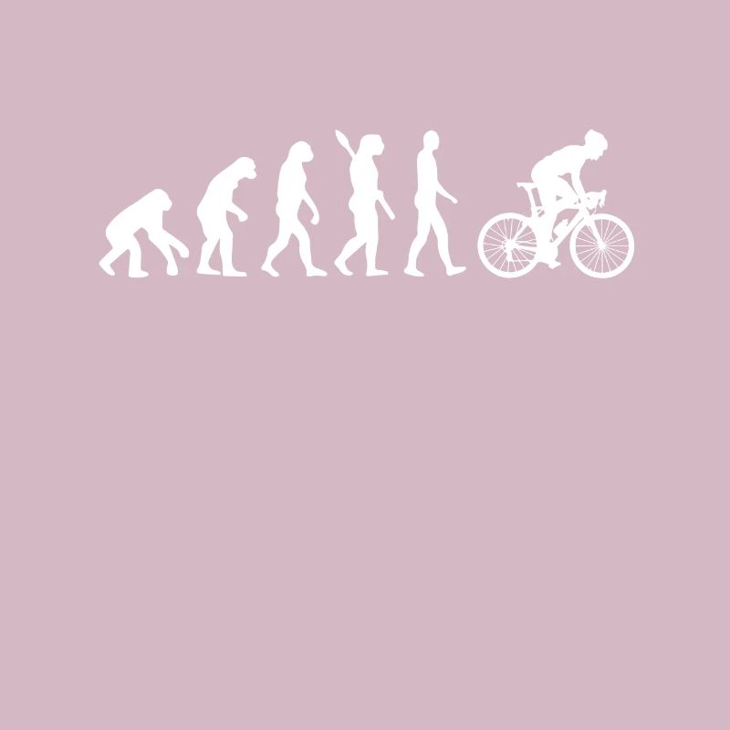 Rennradfahrer - Evolution des Menschen / Darwin