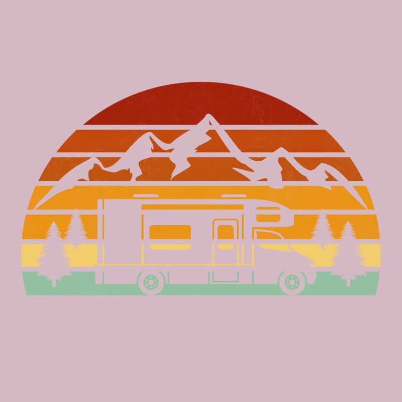 retro motorhome rv caravan gift camping