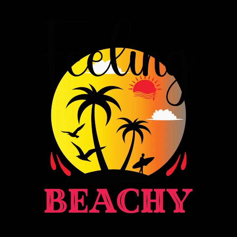 Beach feeling summer sun palm trees