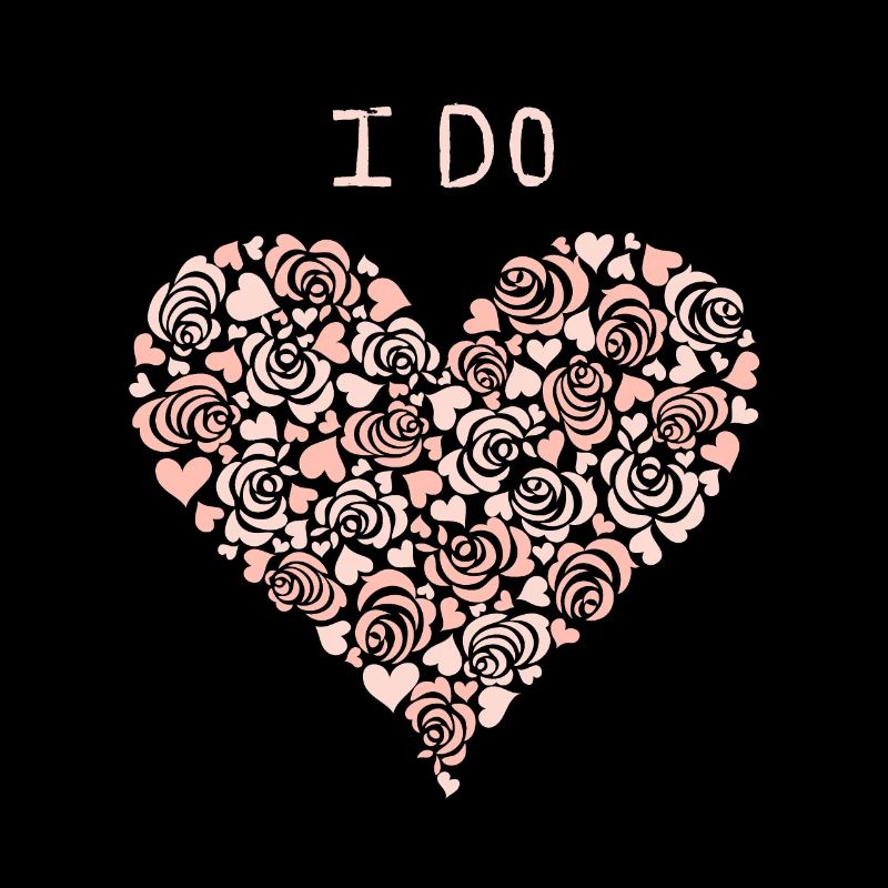 I Do, Herz-Rosen, Wedding, Team Bride, Wedding