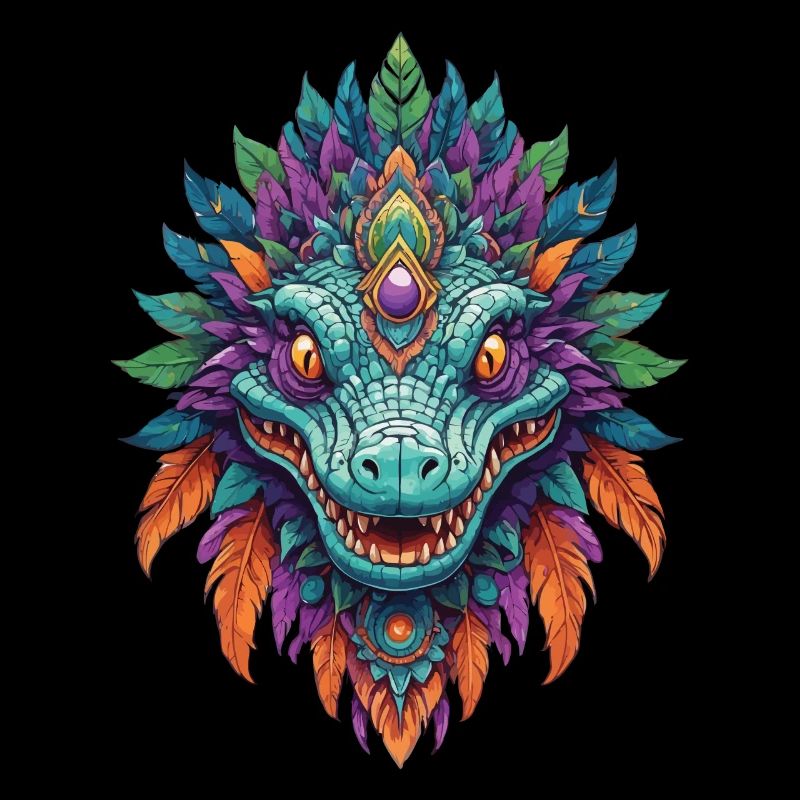 Alligator Traumfänger Mandala Design