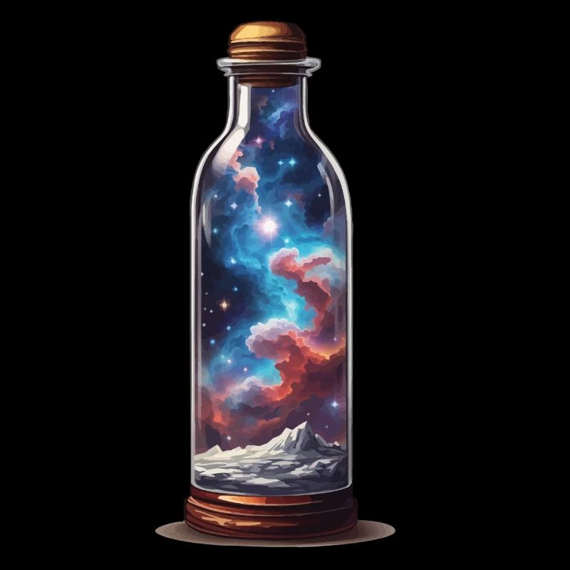Universum in Flasche Boho Style Ästhetik