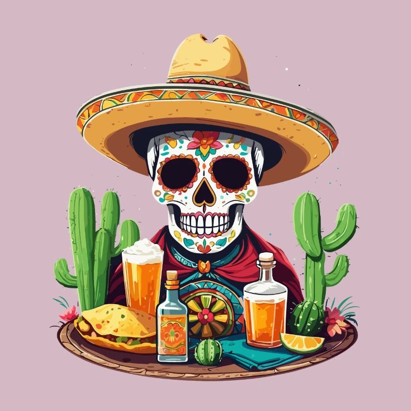 Tequila Skull Cinco De Mayo Mexique Célébration