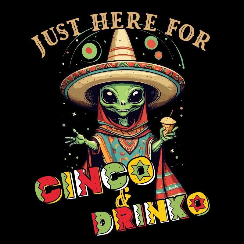 Fiesta Alien Spruch Lustiger Mexiko Feiertag
