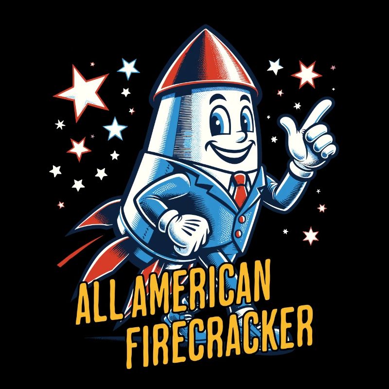 All American Firecracker Retro Vintage Design