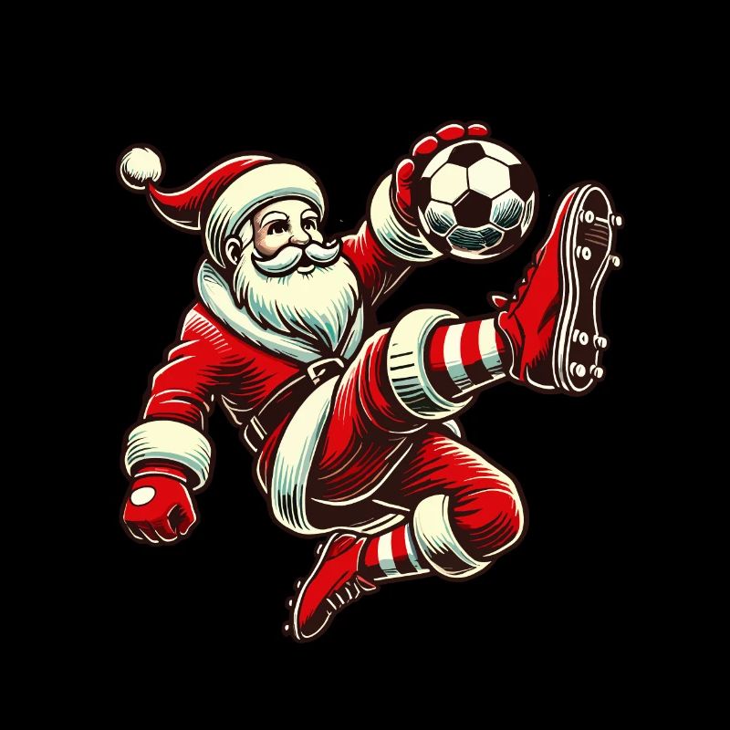 Weihnachtsmann Fußball Spielspaß