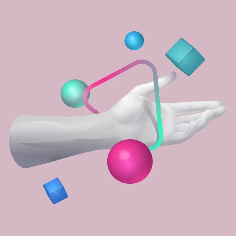 Graphique 3D à la main