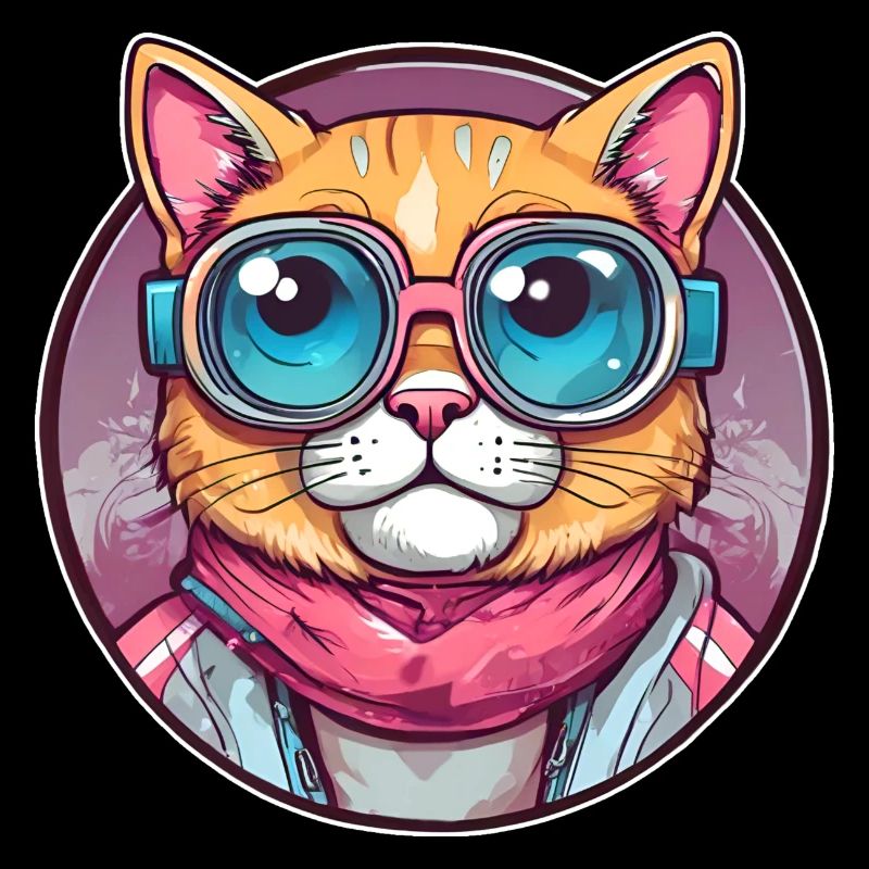 Coole Katze mit Sonnenbrille