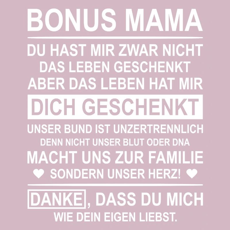 Bonus Mama Stiefmutter Ersatzmutter Geschenk