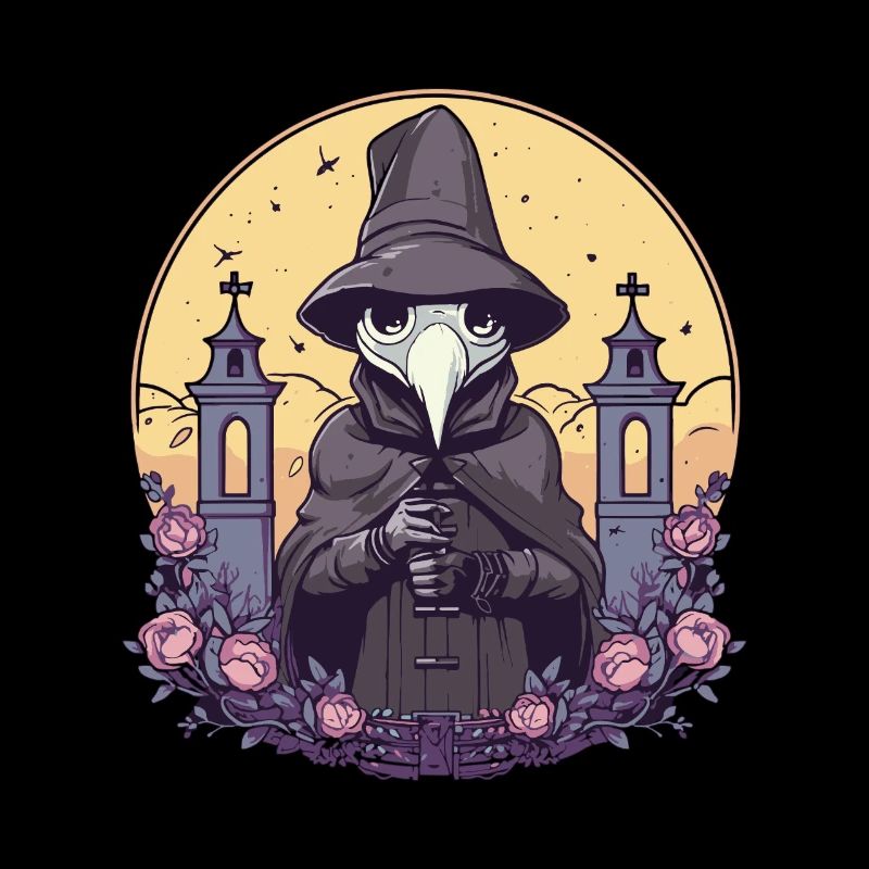 Pastel Goth mignon effrayant Peste Docteur