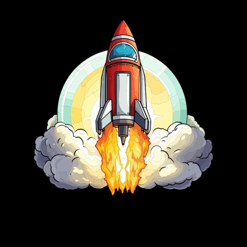 Illustration d’une fusée d’astronaute pour un petit espace