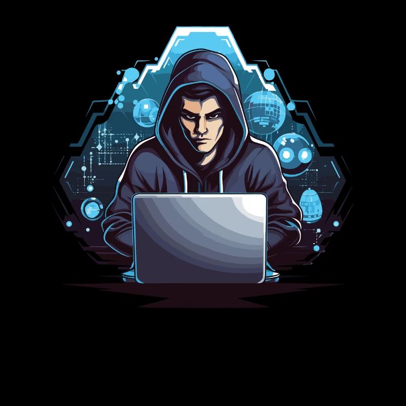 Drôle Hacker Style Hacking Amant Ordinateur