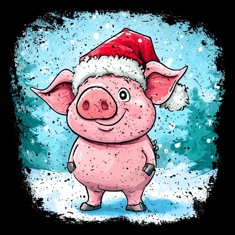 Weihnachtsmann Schweinchen