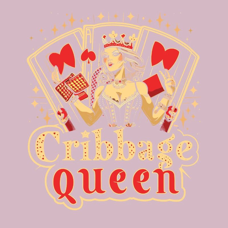 Cribbage Queen Graphic Funny Cribbage