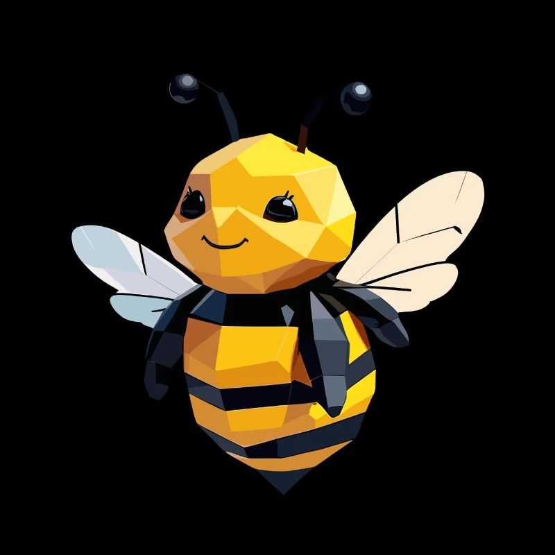 Süße Polygon Hummel Design