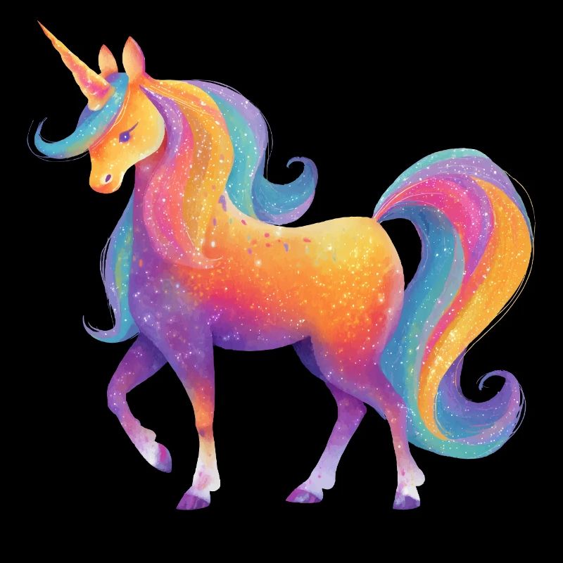 Glitzer Regenbogen Einhorn
