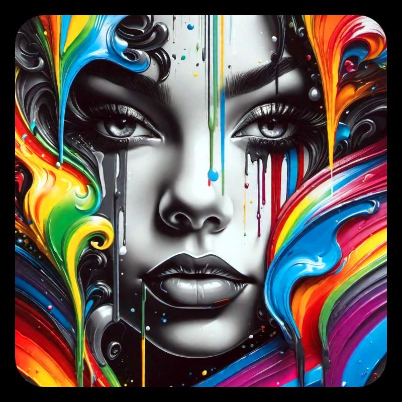 Femme dans le style graffiti