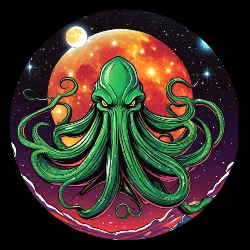 Monstre immortel de Cthulhu dans l’espace