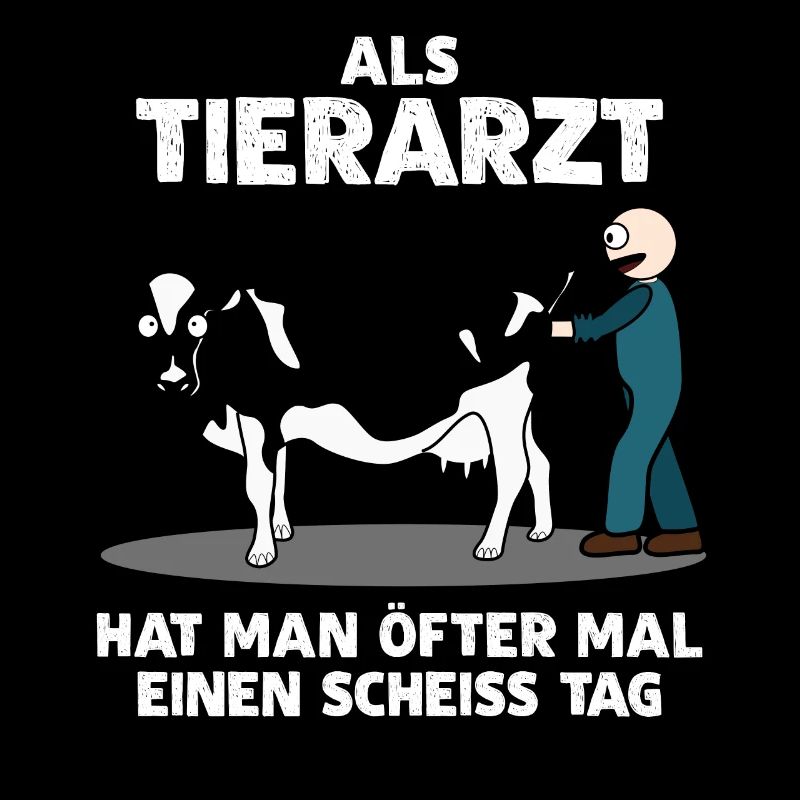 Tierarzt - lustiger Spruch Witz mit Kuh