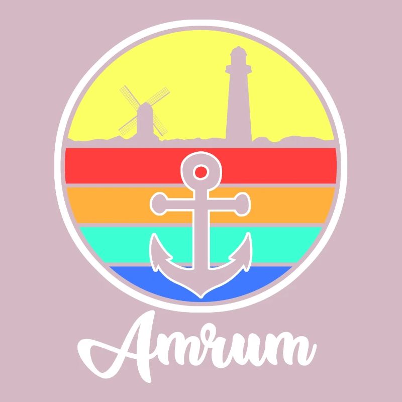 Amrum Retro Windrad Leuchtturm
