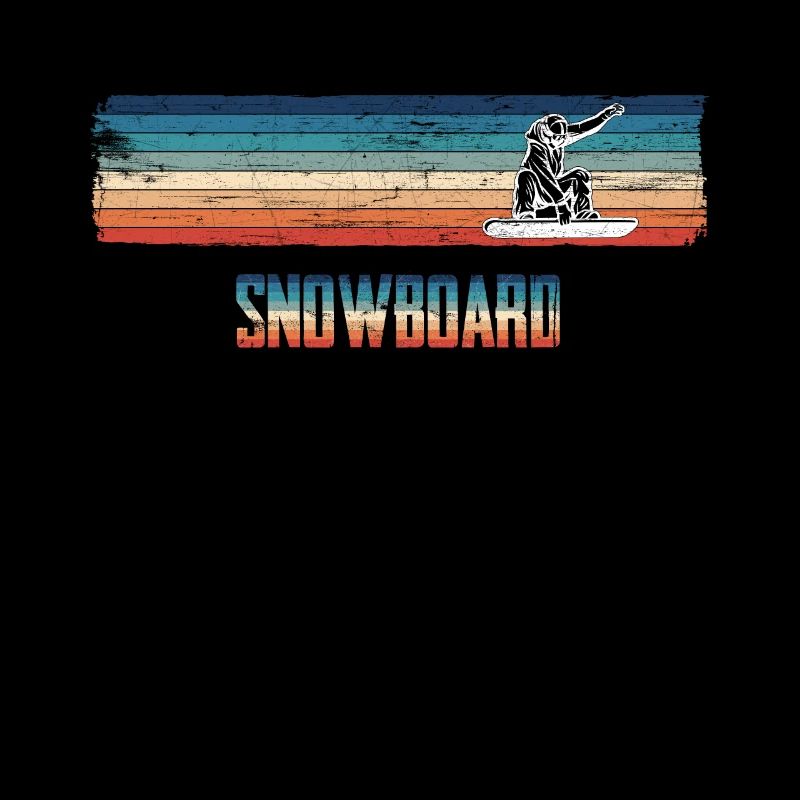 Snowboard-Enthusiasten, Retro, Vintage,