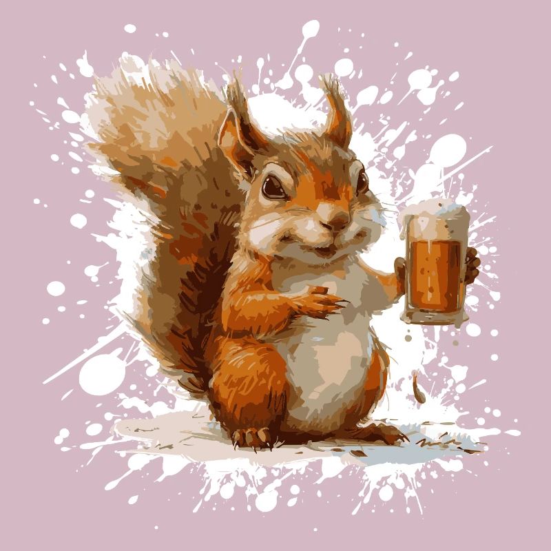 Eichhörnchen Bier Lustig