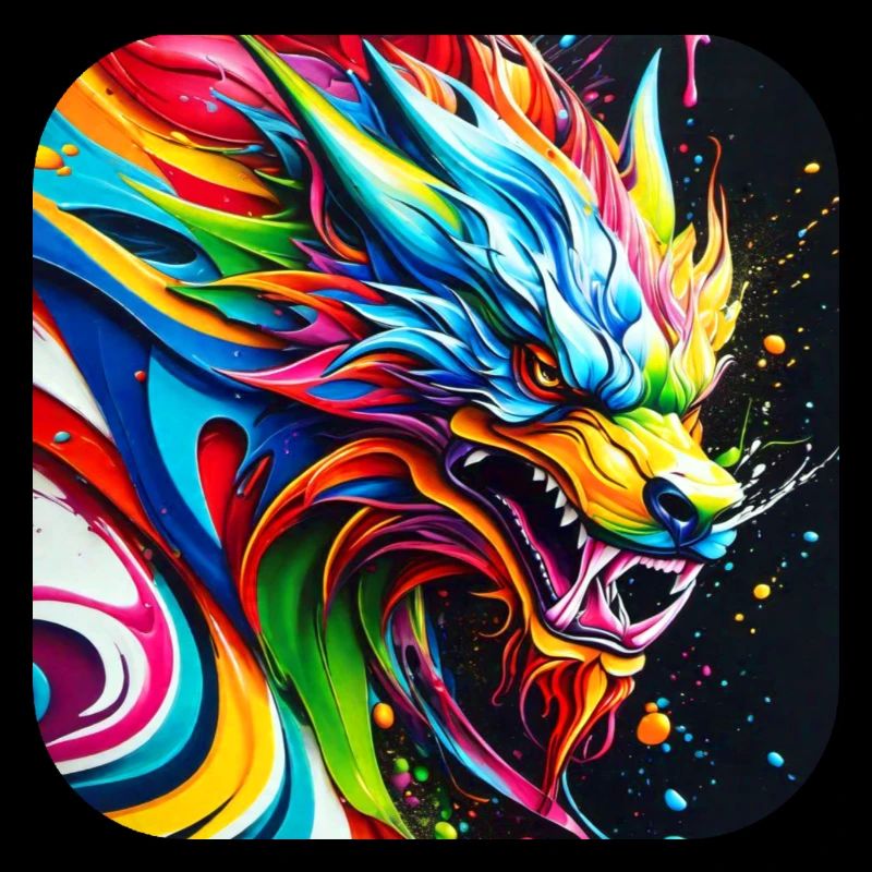 Dragon chinois cool dans le style graffiti