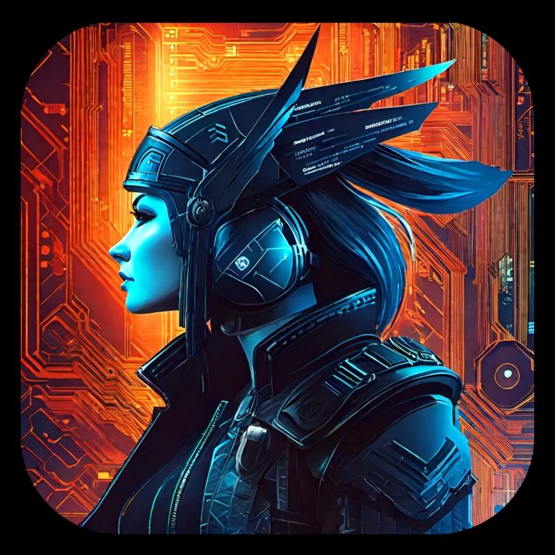 Stolze Cyberspace Wikingerin