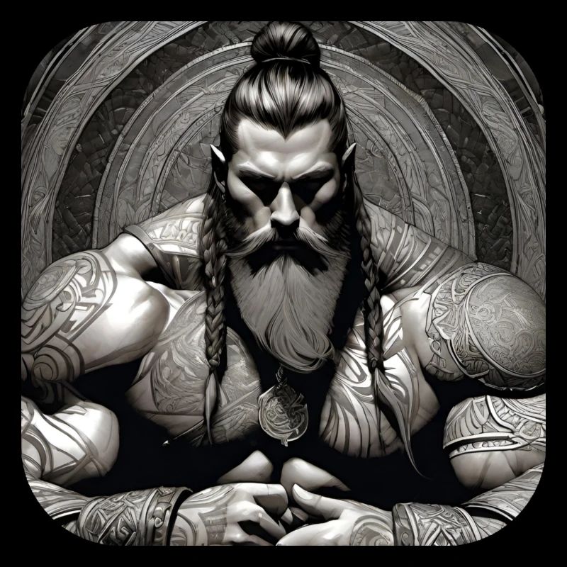Fier guerrier viking germanique