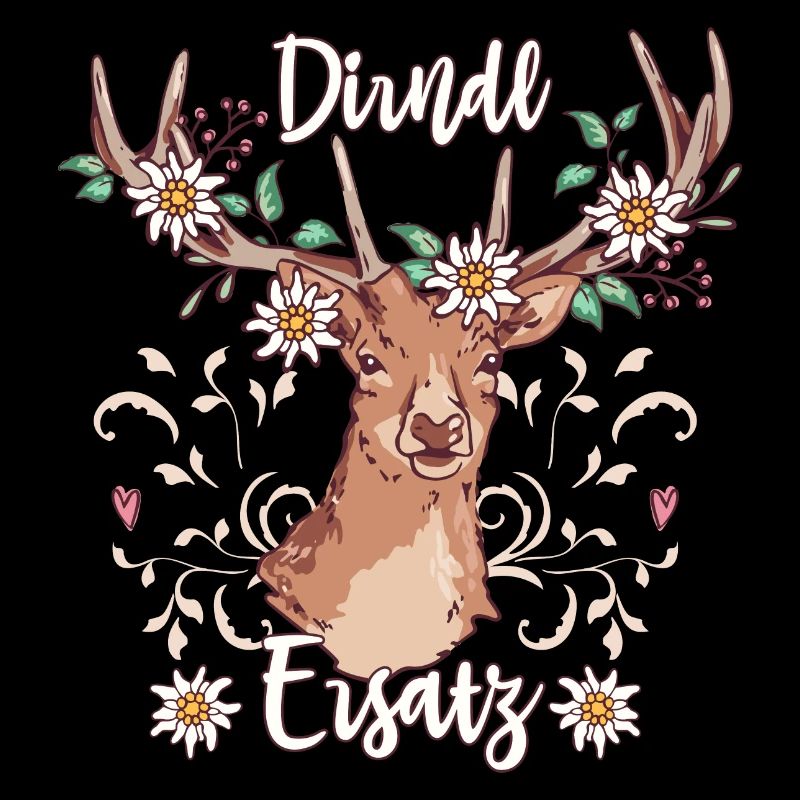 Dirndl Ersatz Hirsch Geweih Edelweiß