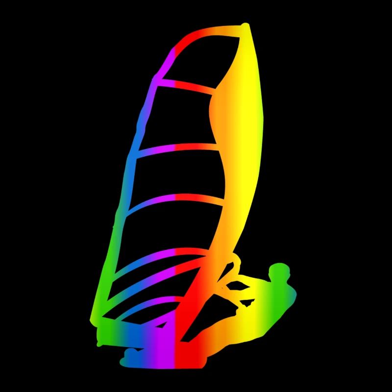 Bunter Windsurfen Regenbogen
