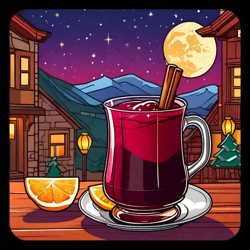 Vin chaud au bâton de cannelle en hiver