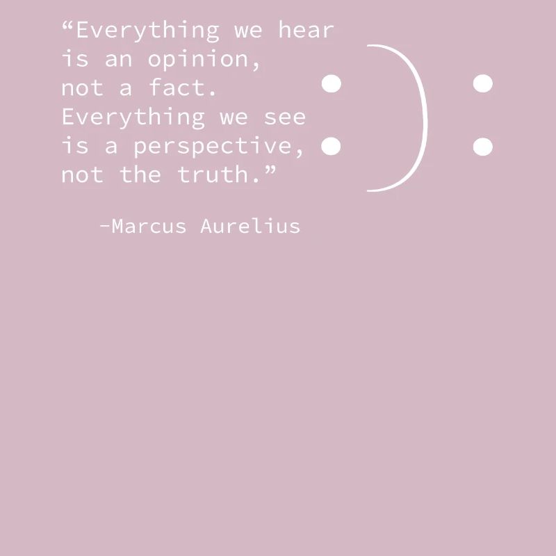 Citation de Marcus Aurelius, point de vue, perspective