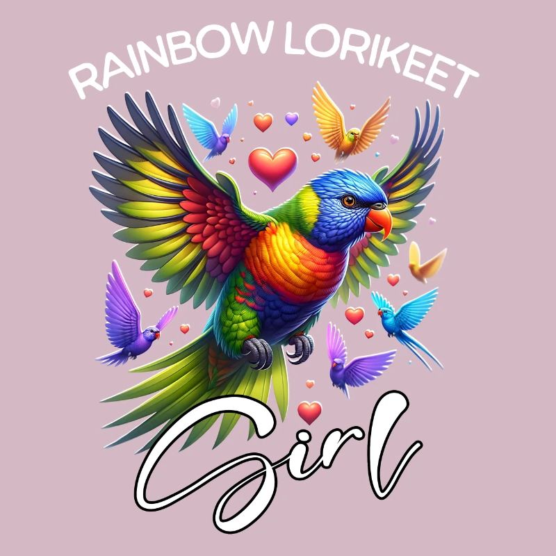 Rainbow Lorikeet Mädchen Regenbogenlori
