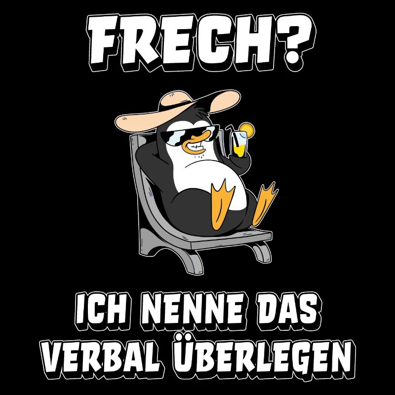 Pinguin frech cooler lustiger Spruch Cocktail